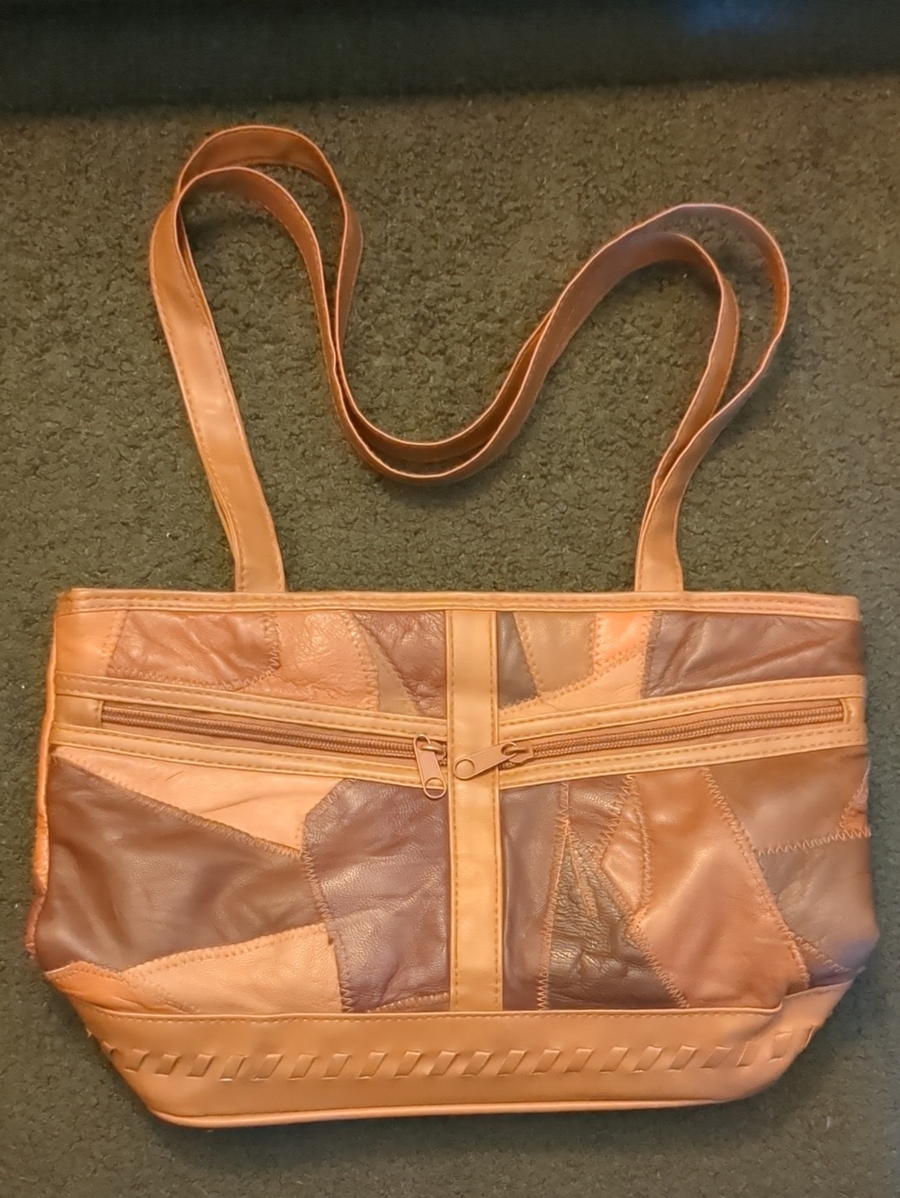 Patchwork Leather Tote Bag